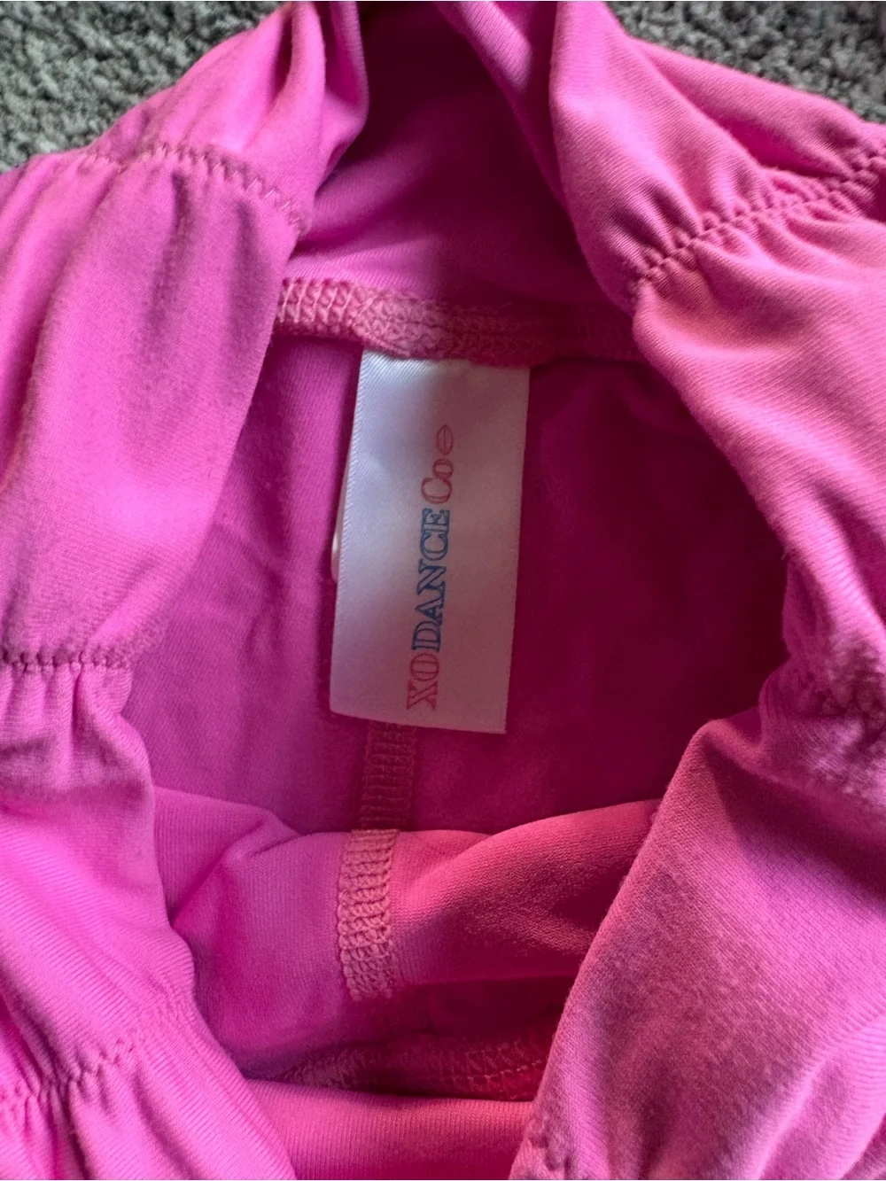 Girls' Pink Ruched Crop Tank and Shorts Dance Set